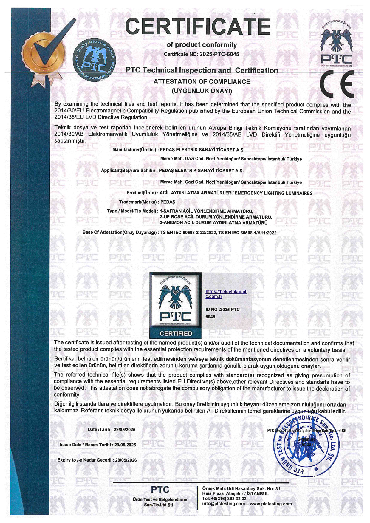 ACİL AYDINLATMA ARMATÜRLERİ